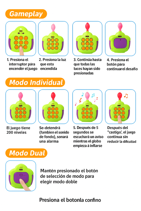✅ Pop it sensorial con globo™